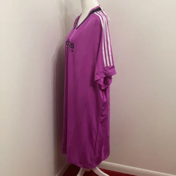 NWT Adidas Tiro Cut Three Stripes Jacquard Tee Dress Plus Size 4X - Picture 6 of 16